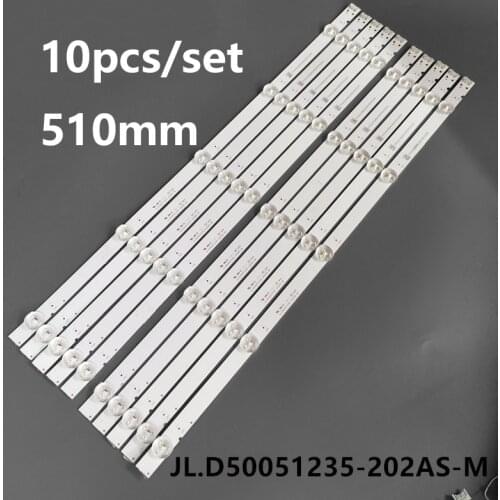 10pcs LED backlight Strip for 50M1 50G2A 50F5 JL.D50051235-202AS-M
