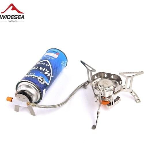 Widesea Camping Gas Burner Outdoor Tourist Stove Bbq Barbecue Picnic Equipment Kitchen Supplies Cookware Tourism Hiking Gasoline