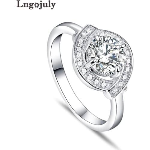 Creative 100% 925 Sterling Silver Ring Zirconia Rhinestone Rings Noble Finger Ring Anniversary Gift For Women Lover