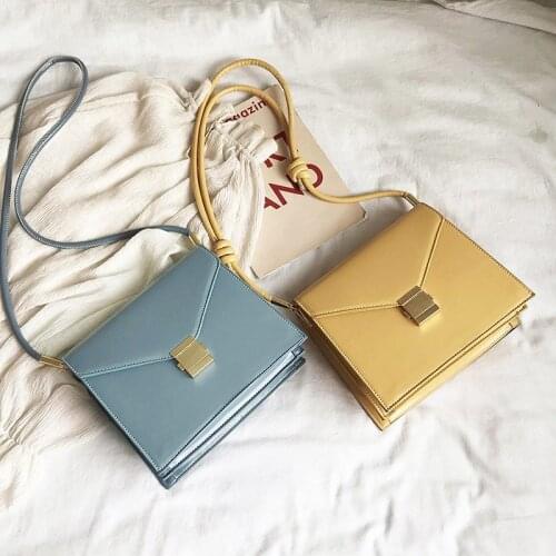 Vintage Simple Small PU Leather Crossbody Bags for Women 2021 Branded Shoulder Handbags and Purses Trending Lux Hand Bag