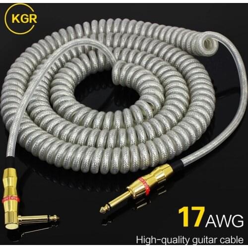 Vintage Coiled Guitar Cable meter Bass Cable Electric Guitar Cable Spring instrument 10M