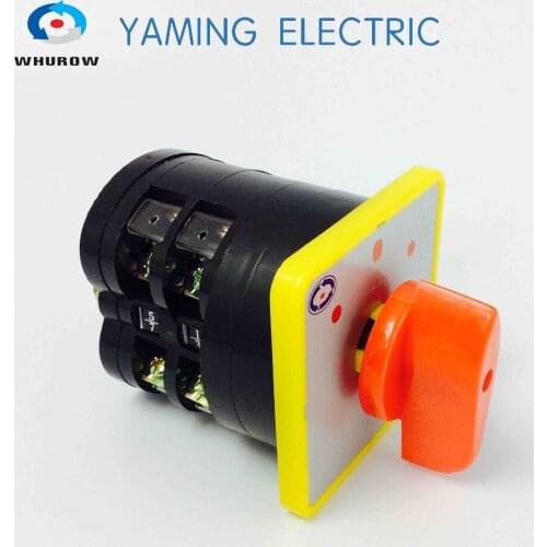 Manufacturer Rotary Switch 3 Position Two Sections 8 Terminals Main Manual Changeover Cam Switches Silver Contact LW5-16/2