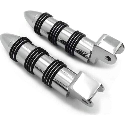 Aftermarket free shipping motorcycle parts Bullet Rocket Foot Pegs for Honda GoldWing GL1500 ACE 1100 Tourer Valkyrie CHROMED