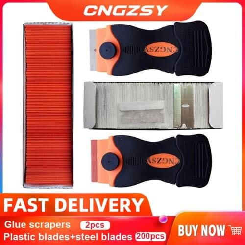 1.5" Plastic Steel Razor Blades Auto Glass Cleaner Car Wrap Self Adhesive Film Auto Truck Styling Decal Wrapping Scraper K102