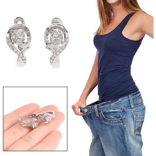 1 pair Earrings Slimming Stud Health Earring Weight Loss Magnetic Jewelry