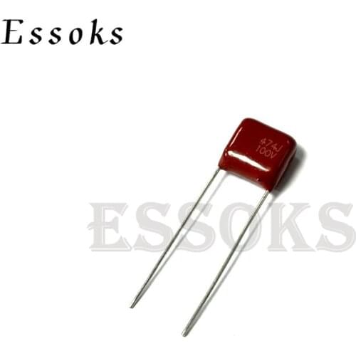 20PCS 100V474J 0.47UF Pitch 5mm 7.5mm 470NF 100V 474 474J CBB Polypropylene film capacitor