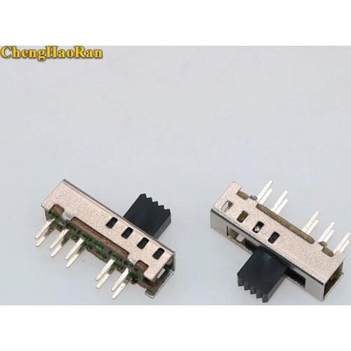 ChengHaoRan 5pcs SS24E01-G5 Slide Switches Vertical 10 Pin 4 Position Toggle Switch Flashlight Switch 2P4T DP4T DC 50V 0.5A