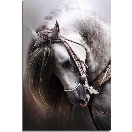 5D Diy Diamond Painting Horse Full Drill Resin Diamond Embroidery Diamond Mosaic Animal Dmc Needlework Patterns Kits SSYP-087