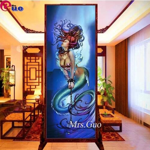 5D DIY Diamond Painting Mermaid imprisoned In The Deep Sea Cross Stitch Diamond Embroidery Full Square Diamond Rhinestone Large