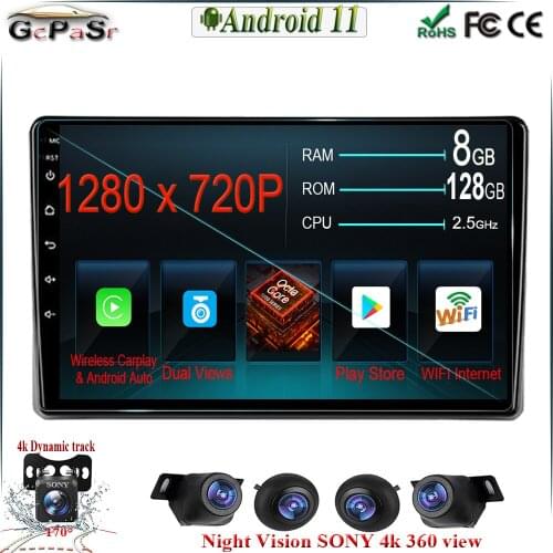 360 camera 6G+128G 9'' Android 11 Carplay for Mitsubishi L200 5 2018-2021 Auto Radio Multimedia Video Player Navigatie GPS