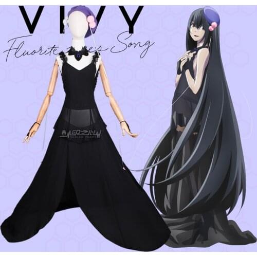 Anime! Vivy -Fluorite Eyes Song Ophelia Dress Elegant Uniform Cosplay Costume Halloween Carnival Party Role Play Suit Women NEW
