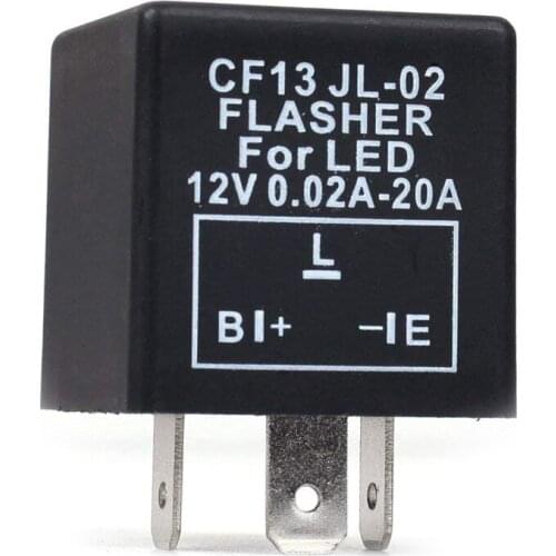 Car 3-pin CF-13 Electronic LED 12V Flasher Relay Fix for Turn Signal Blinker