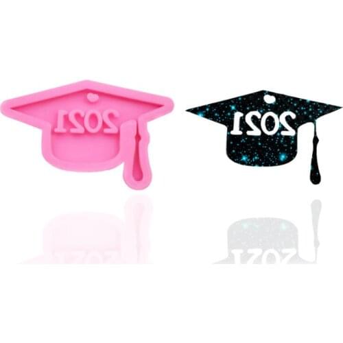 2021 Doctor Hat Keychain Mold DIY Graduation Souvenir Making Tool Graduation Party Cake Decoration Accessories Silicone Molds