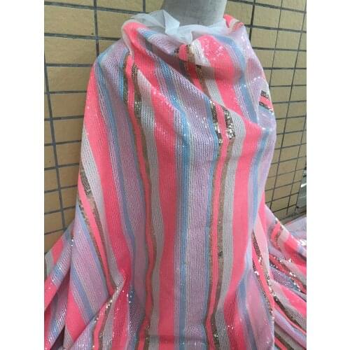 French tulle embroidery lace fabric with sequins ZH-59685 African net lace fabric for nice dress