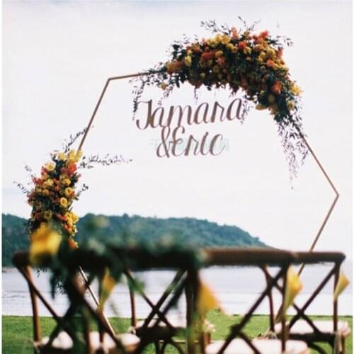 Geometry arch wedding metal Arch Party Decoration Background Wedding Props balloon flower frame birthday party decoration stand