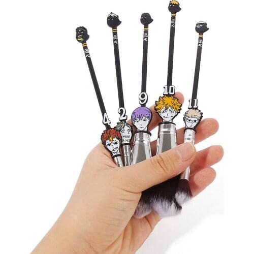 Haikyuu!! Anime Action Figure Makeup Brush Girl Friend Birthday Gift Bag Make Up Accessories High School Volleyball Women Toys