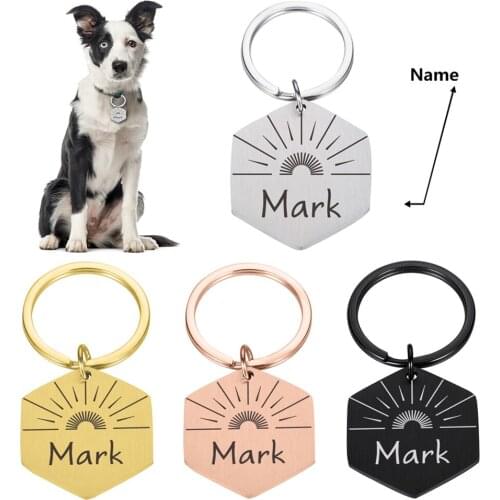 Dog ID Tag Collar Accessories Personalized Engraved Pet Name for Dogs Cat Puppy Anti-lost Dog Collar Pendant Tag Pet Accessories