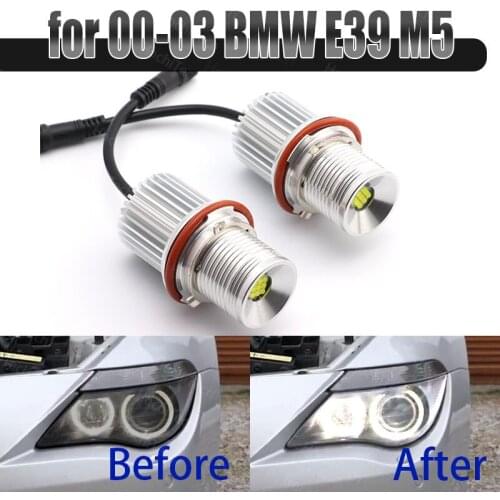 90W Super Bright White LED Angel Eyes LED Marker Halo Ring Light for 00-03 BMW 5-series E39 M5