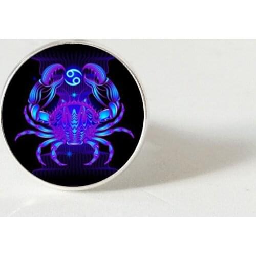 NEW Zodiac Sign Ring 12 Constellation Leo Virgo Libra Scorpio Sagittarius S ring Holder Birthday