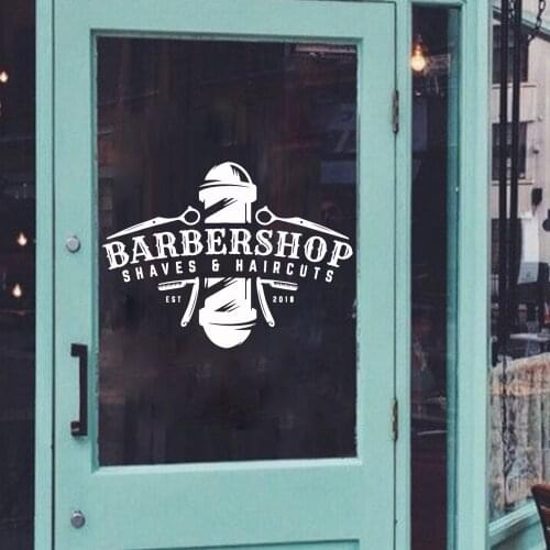 Cartoon Barbershop Wall Art Decal Wall Stickers Pvc Material For Kids Rooms Decoration Wall Art MURAL Drop Shipping