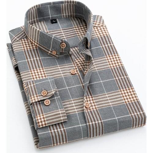 Mens Shirts 2020 New High Quality Mens Stand-up Collar Single Breasted Business Casual Slim-fitting Long-sleeved Mens Shirts