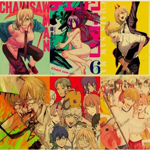 Diamond Embroidery Full Square Drill Chainsaw Man Japanese Anime Diamond Painting Cross Stitch Kits Mosaic Room Decoration