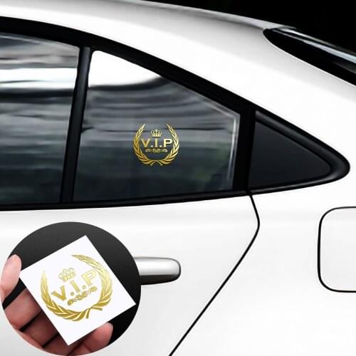 1 PCS Or 2PCS VIP Logo Cool Nickel Metal Stickers For Mobile Phone Car Body Windows Auto Stying Decorations