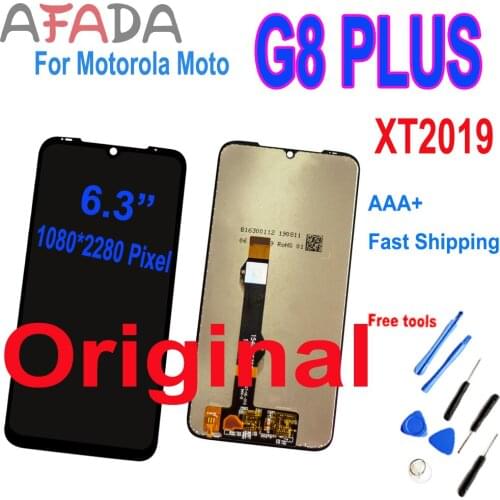 Original 6.3" LCD For Motorola Moto G8 Plus G8Plus XT2019 LCD Display Touch Screen Digitizer Assembly Replacement Free Shipping