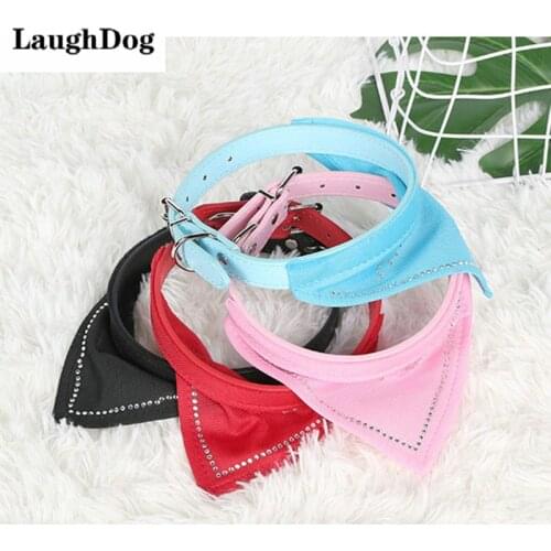 Dog Cat Collar Pet Triangle Bandage Polyester Adjustable 4 Color Neckerchief For Small Medium Dogs Cats Collars Pet Accessories