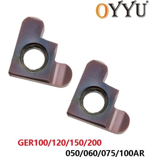 OYYU 10pcs GER100-050AR Small Hole Circular Groove Inserts GER120-060AR GER150-075AR GER200-100AR Cutter GER 100 120 150 200