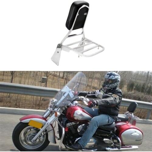 Backrest Sissy Bar + Luggage Rack Pad for Kawasaki Vulcan 1500 VN1500 Classic 1986-2013