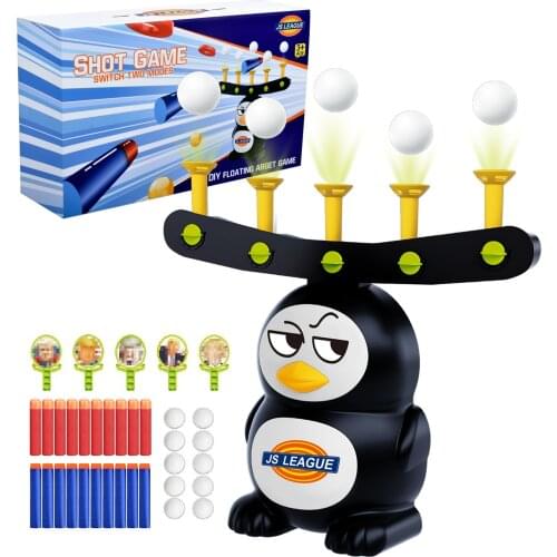 The Latest Arrival Electric Floating Ball Target Cartoon Penguin Target Floating Shooting Flying Ball Target Children Toys