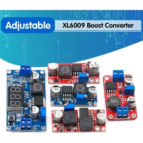 XL6009 4A Boost Converter Step Up Adjustable 15W 5-32V to 5-50V DC-DC Power Supply Module High Performance Low Ripple