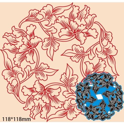 Cutting Dies Hollow Flower Frame Scrapbook Paper Decoration Template Embossing New DIY Paper Card Craft 118*118mm