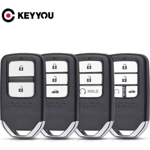 Replacement 2/3/4 Buttons Remote Car Key Case Uncut Blade Key Shell For Honda Fit Odessey City Jazz XRV Venzel HRV CRV Accord
