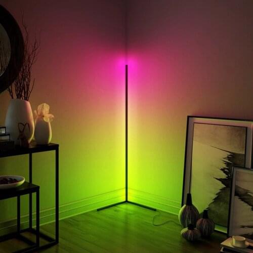 52/104cm LED Floor Corner Standing Lamp RGB Light with Remote Control for Bedroom Living Room Club Home Atmosphere Night Light