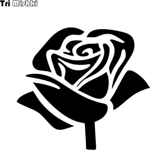 Tri Mishki HZX860# rose flower red black silver car sticker funny Vinyl Decals Motorcycle Accessories Stickers
