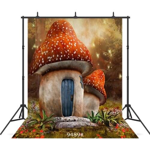 Fairy Tale Mushroom Vinyl Photography Background for Children Baby Shower New Born Customized Backdrop Photocall Studio Shoot
