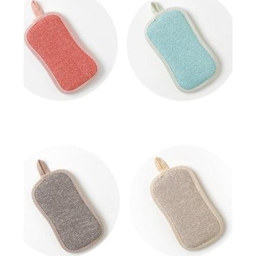 Magic Cloth Double Sided Sponge Scouring Kitchen Cleaning Tools Brush Wipe Pad Decontamination Dish Towels SN3607