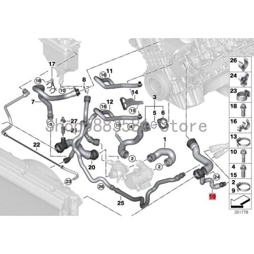 CAR oil inlet hose bm wE63 630I E64 630I E60 523I Engine oil filler pipe Engine fuel pipe Water tank water pipe