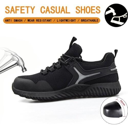 Protective Mens Boots Anti-smashing Anti-piercing Steel-toed Shoes Comfortable Wear-resistant Lightweight Work Safety Shoes