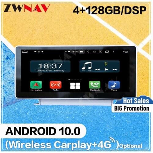 128GB Carplay Android 10.0 screen Car DVD Player for Audi A4L 2017 2018 2019 GPS WiFi Auto Radio Audio Music Stereo Head unit