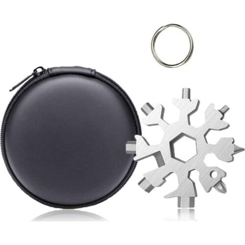 18 In 1 Hexagon Snowflake Spanner Multi Function Hex Wrench Camping Outdoor Survival Tools Portable Bottle Opener Screwdriver