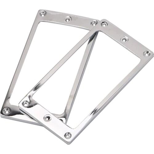 2Pcs Gold/Silver/Black Metal Electric Guitar Humbucker Pickup Mounting Ring Frames 90mm x 45mm