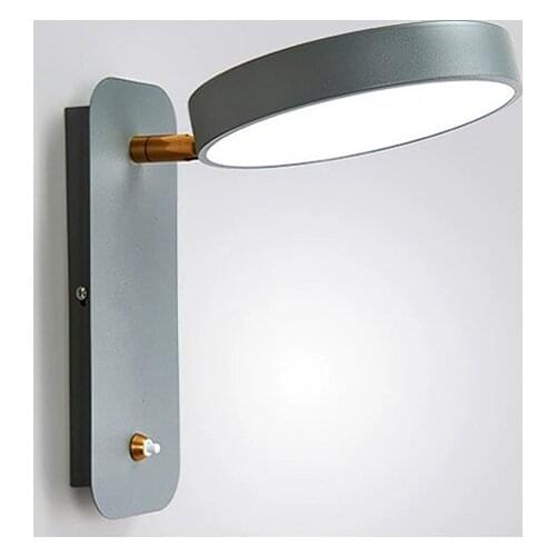 2020 Nordic Adjustable Led Wall Lamp Bedroom Bedside Luminaire Living Room White Green Gray Sconce Wall Reading Lights Children