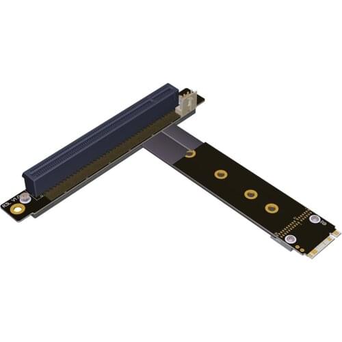 32G/bps PCI-e 16x To M2 M.2 Gen3.0 Cable PCIe x16 Extender wi/ Sata Power Cable for NVMe Key-M 2230 2242 2260 2280 Riser Card