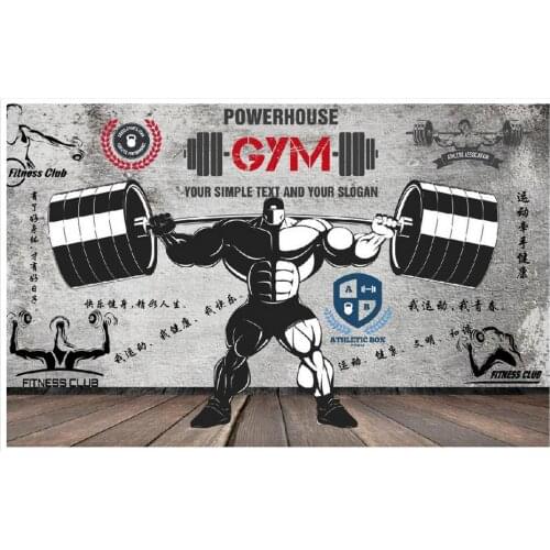 3d photo wallpaper 3d murals wallpaper for walls 3 d Gym mural wall paper custom Retro nostalgia gym background wall decoration