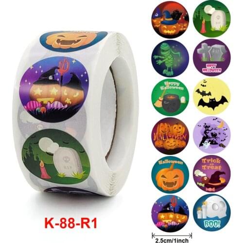 500pcs Halloween Sticker Sealing Label Stickers DIY Adhesive Sticker For Gifts Handmade Envelope Stationery Stickers