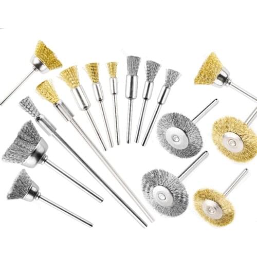 6mm Steel Wire Brushes Polishing Wheel Brush for Tools Mini Brushed Burr Welding Metal Surface Pretreatment Grinding