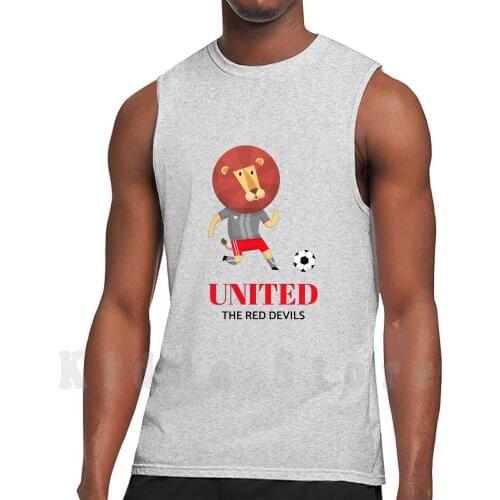 &amp ; Quot ; The Red Devils&amp ; Quot ; Design. Tank Tops Vest 100% Cotton Td Is Red British Football The Red